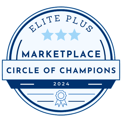 Badge of HealthCare.gov Marketplace Circle of Champions 