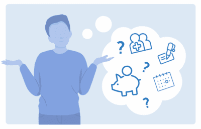 illustration of a person who is confused